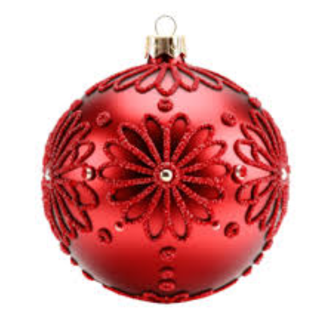 CHRISTMAS ORNAMENTS RED 46PCS/SET